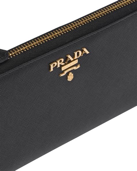 prada luxe saffiano leather chain wallet resale|Prada large saffiano leather wallet.